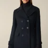 Wollmix-Caban-Jacke In
