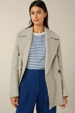 Wollmix-Caban-Jacke In
