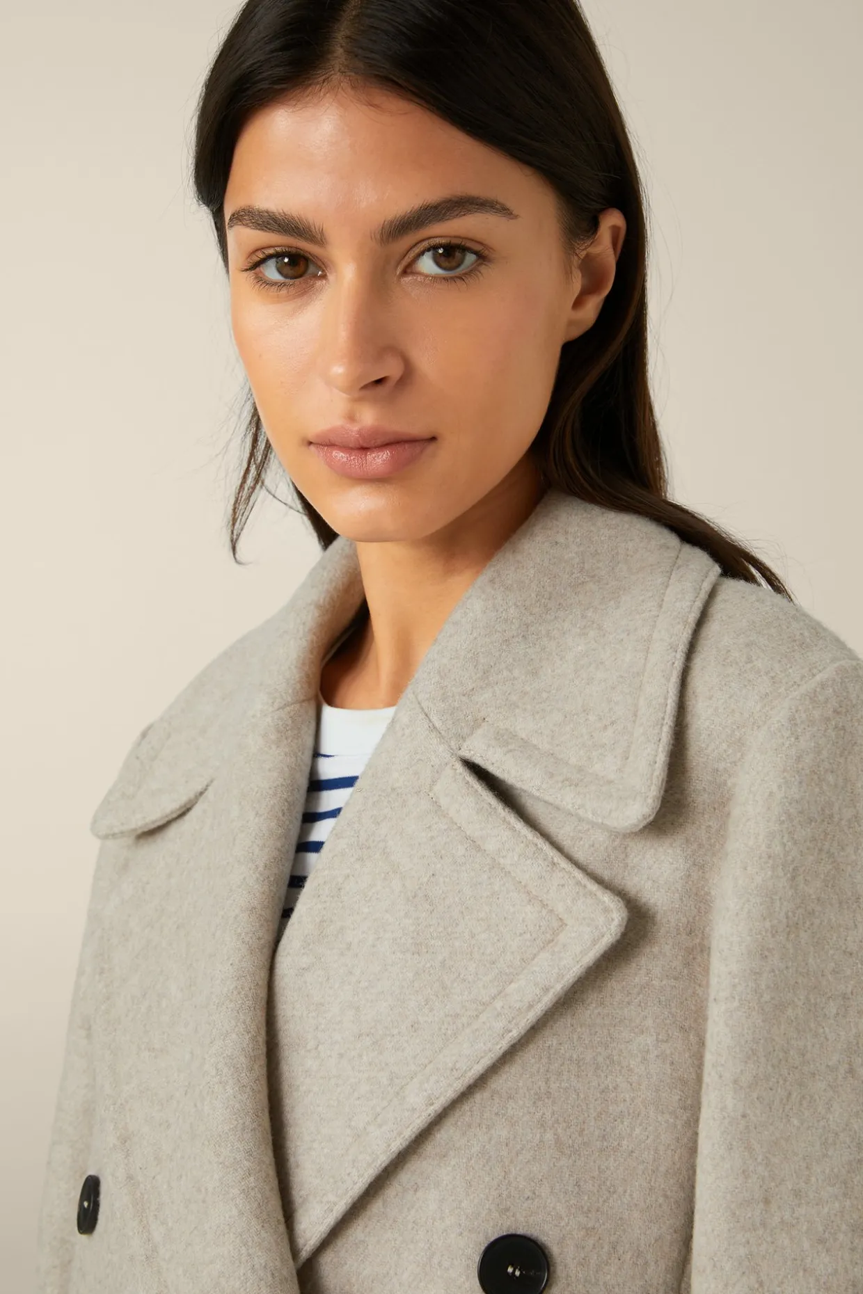 Wollmix-Caban-Jacke In