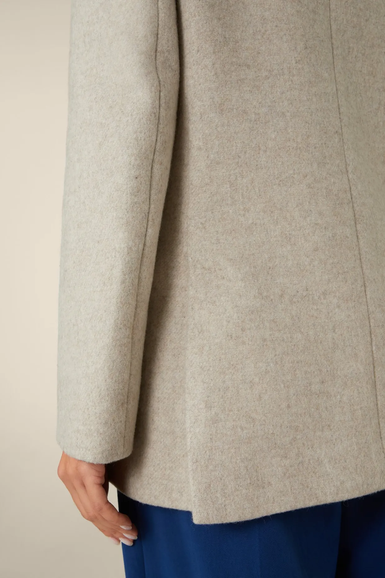 Wollmix-Caban-Jacke In