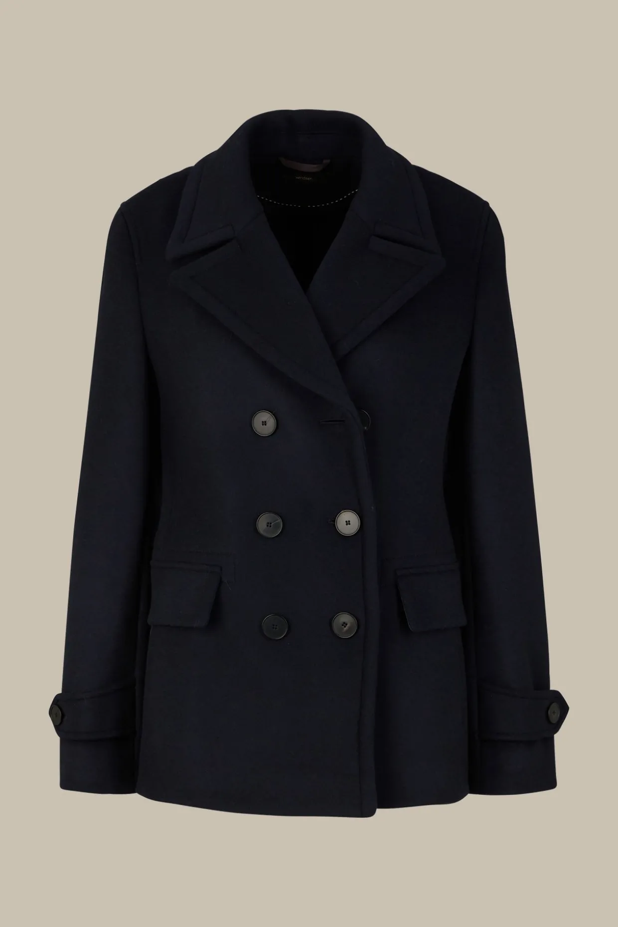 Wollmix-Caban-Jacke In