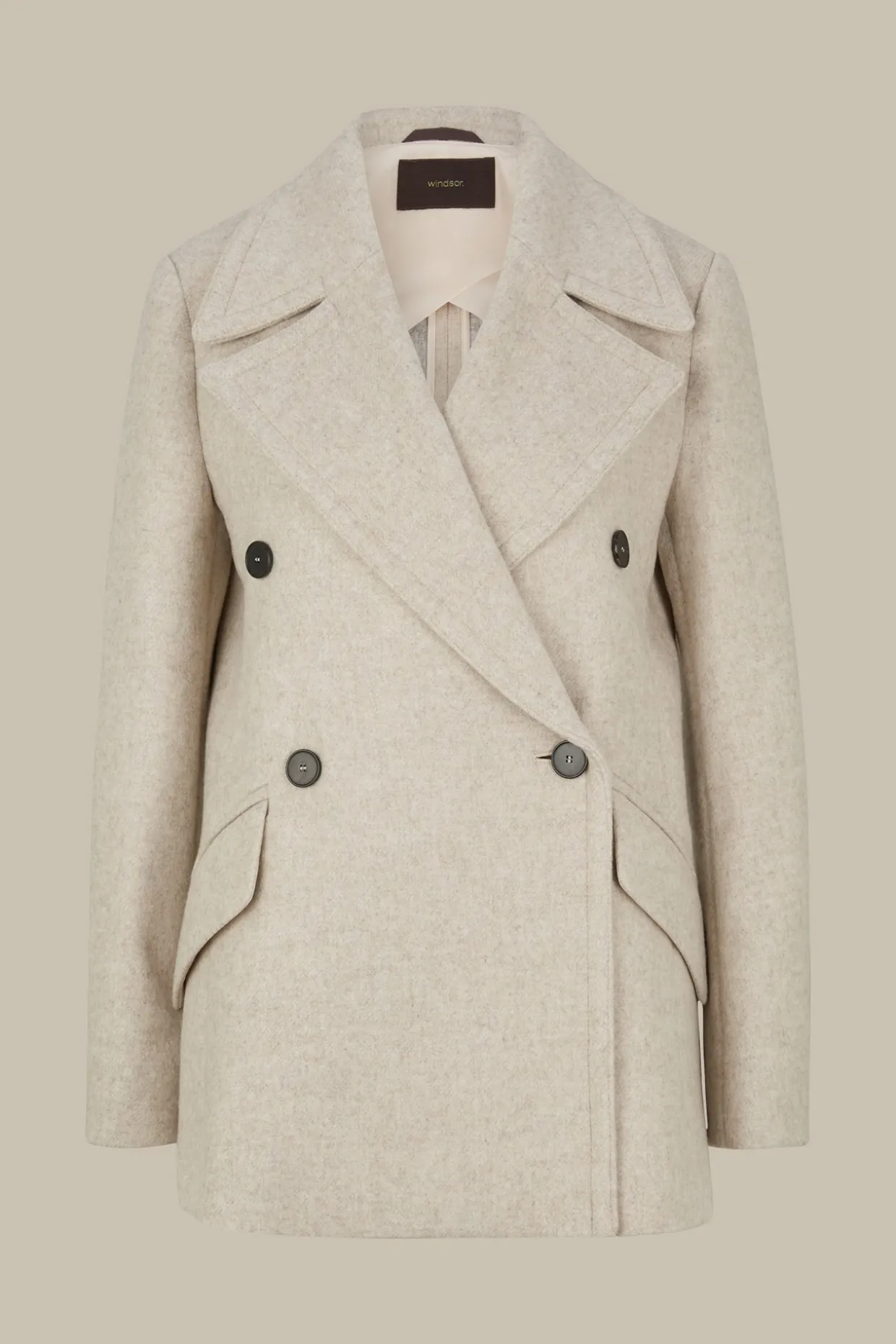 Wollmix-Caban-Jacke In