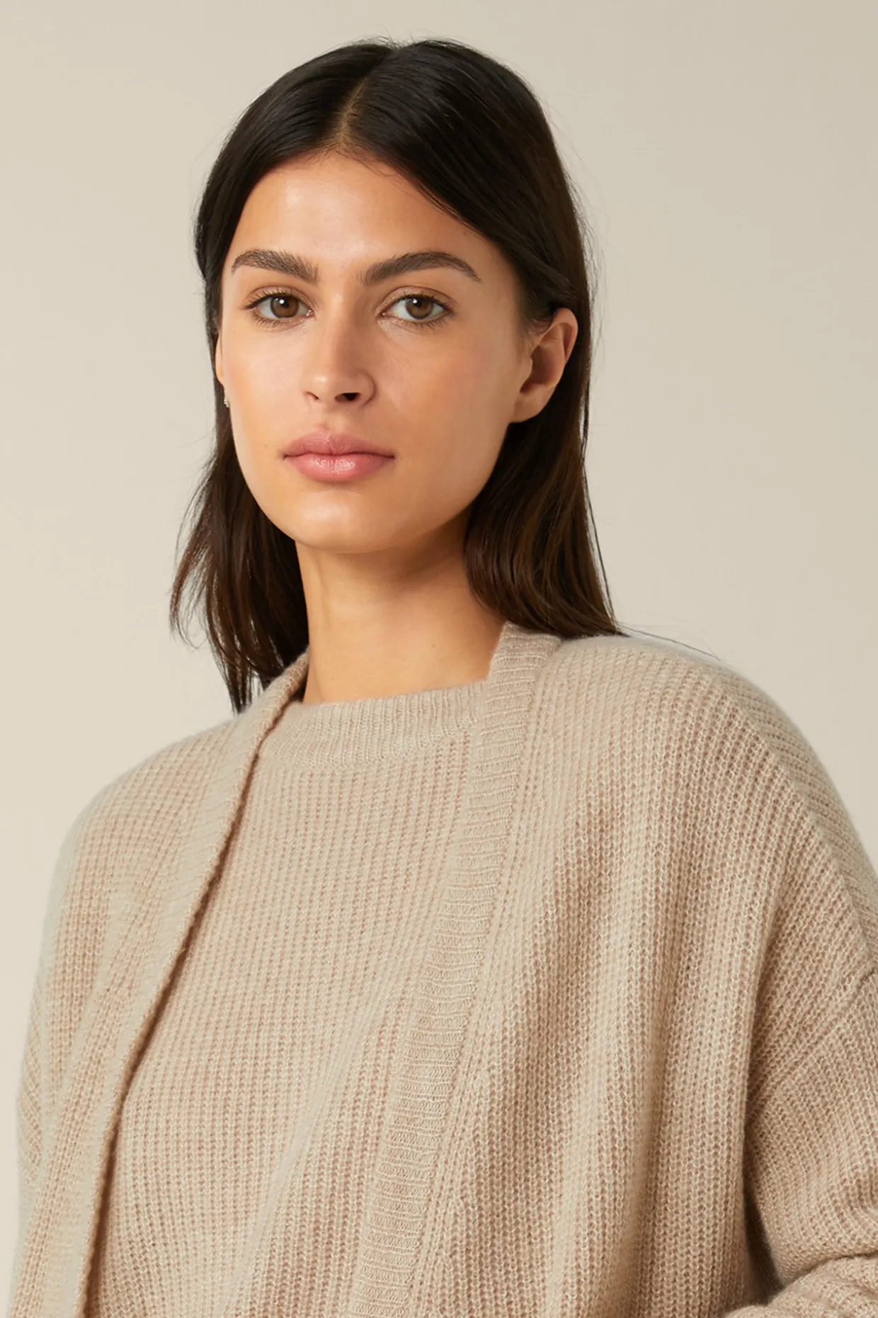 Wollmix-Cardigan Mit Seide Und Cashmere In