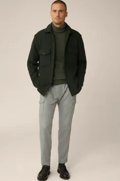 Wollmix-Cargo-Hose Famo Mit Cashmere Und Bundfalte In