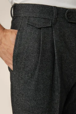 Wollmix-Cashmere-Hose Serpo Mit Bundfalte In
