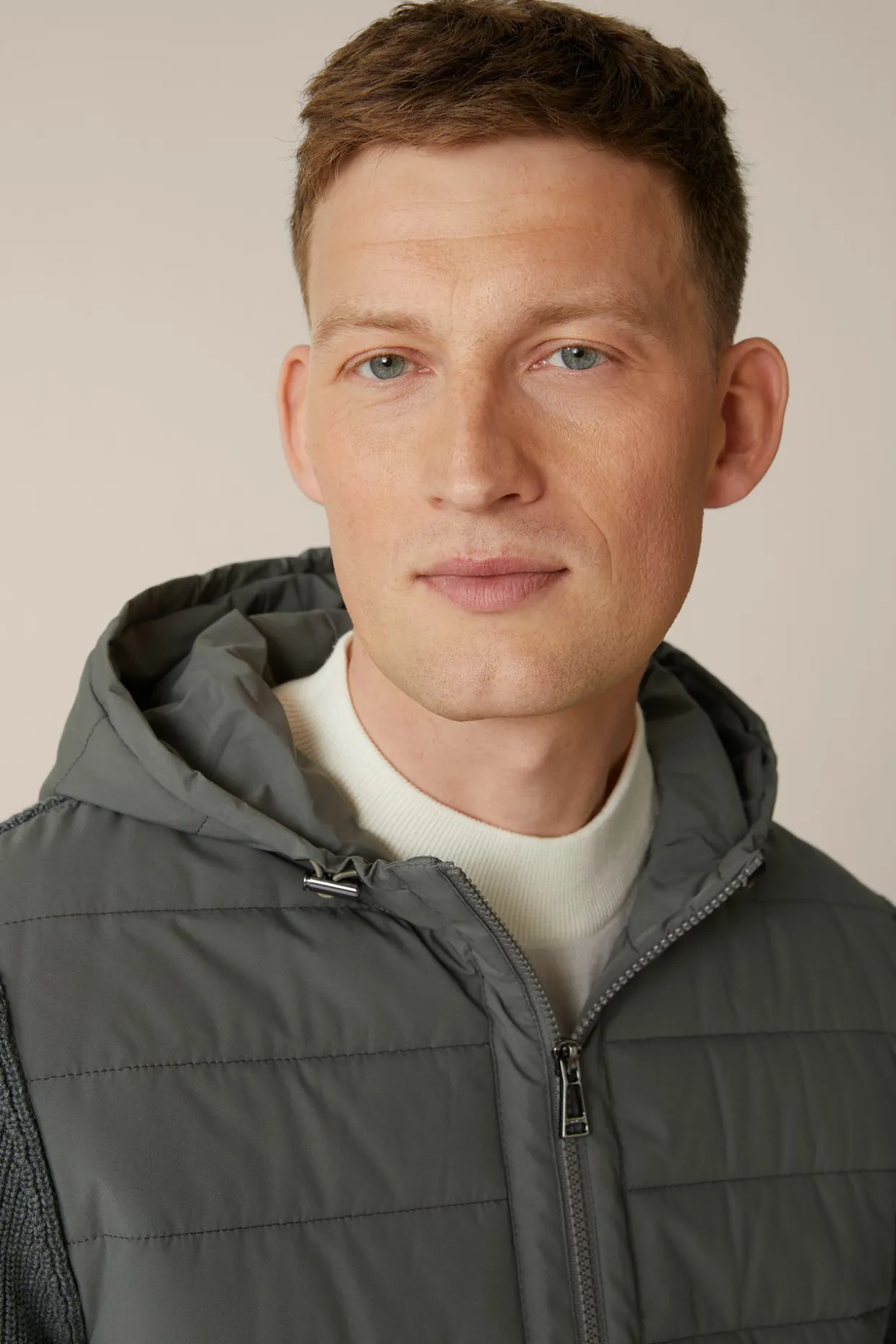 Wollmix-Kapuzenjacke Nelio Mit Steppung In