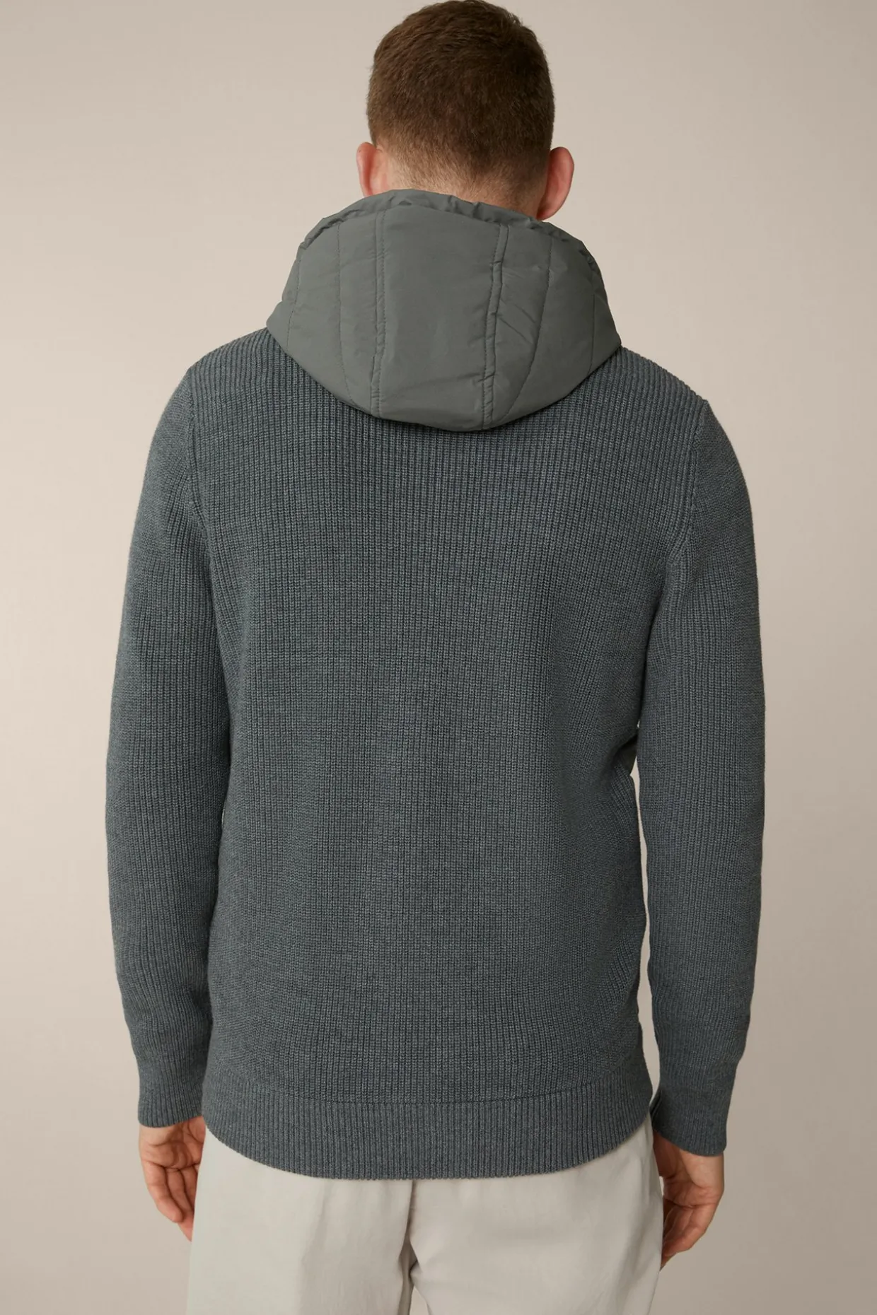 Wollmix-Kapuzenjacke Nelio Mit Steppung In