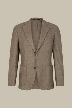 Wollmix-Sakko Giro Mit Cashmere In Fischgrat
