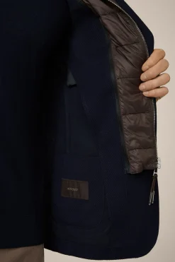 Wollmix-Sakko Triest In Navy Strukturiert