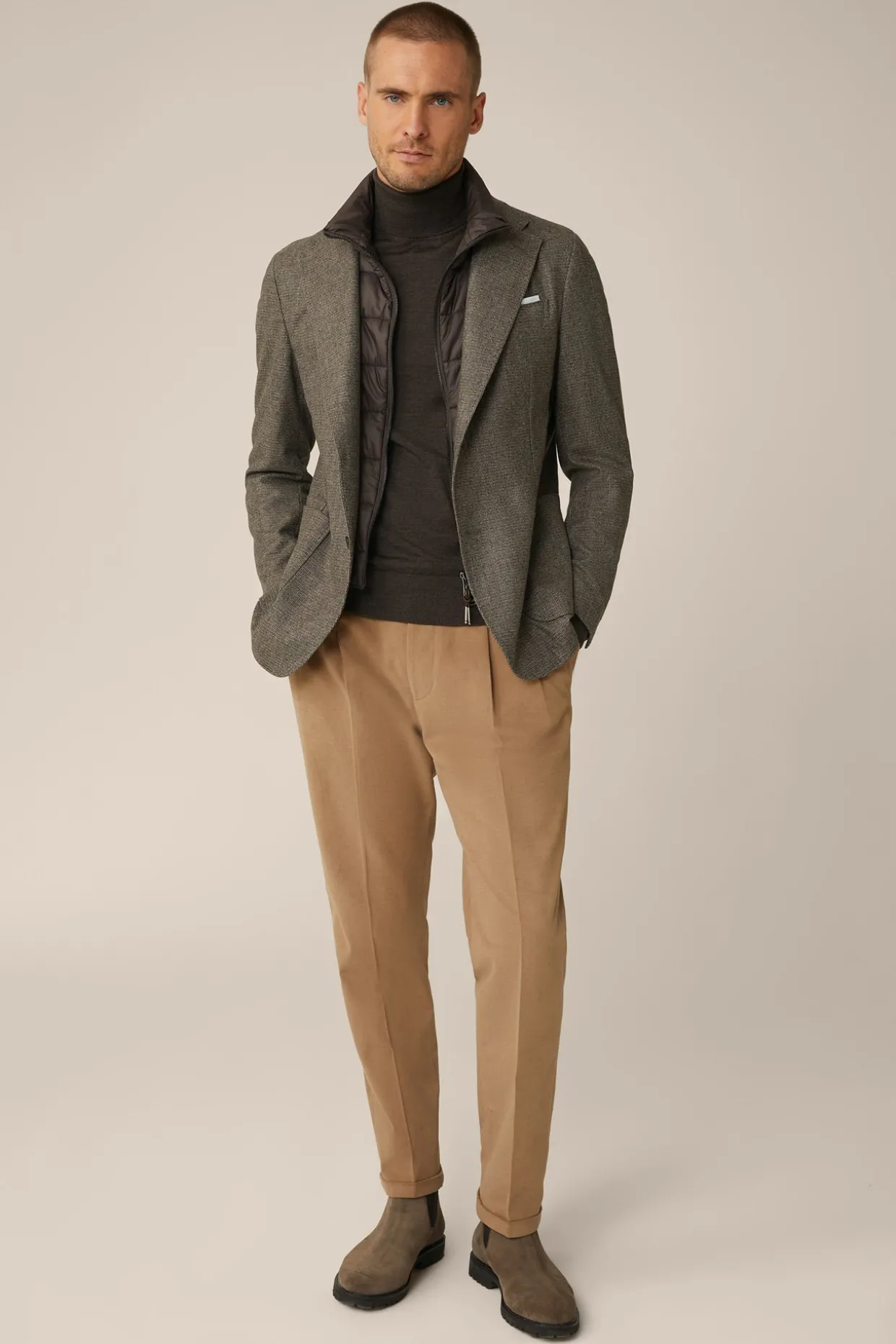 Wollmix-Sakko Triest Mit Cashmere Und Inlay In