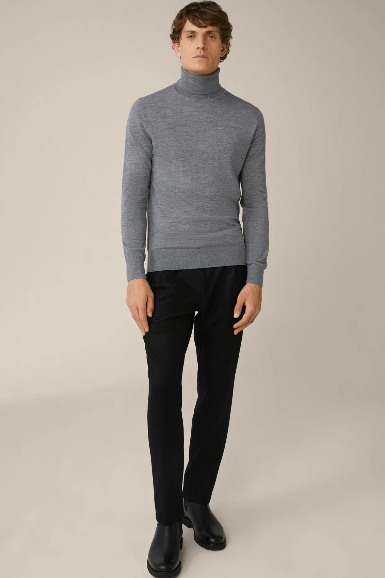 Woll-Rollkragen-Pullover Nando Mit Seide Und Cashmere In
