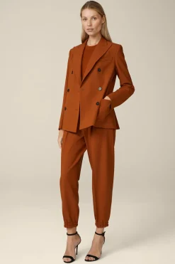 Wollstretch-Doppelreiher-Blazer In