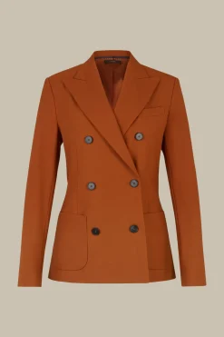 Wollstretch-Doppelreiher-Blazer In