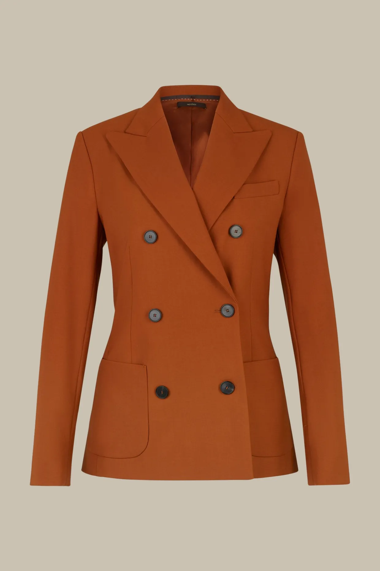 Wollstretch-Doppelreiher-Blazer In
