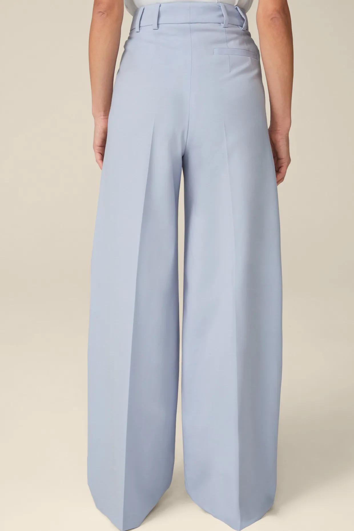 Wollstretch-Palazzo-Hose In