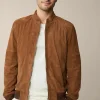 Ziegenvelours-Leder-Blouson Borello In