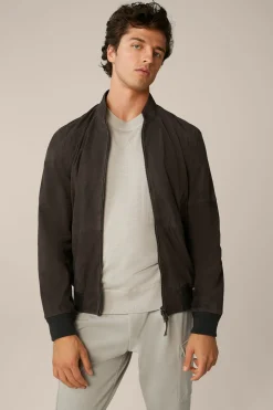 Ziegenvelours-Leder-Blouson Borello In
