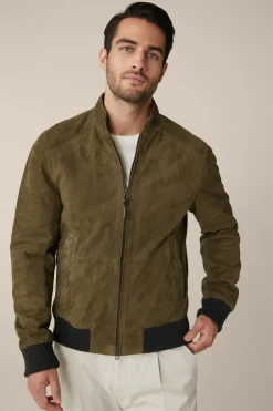 Ziegenvelours-Leder-Blouson Borello In