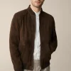 Ziegenvelours-Leder-Blouson Borello In
