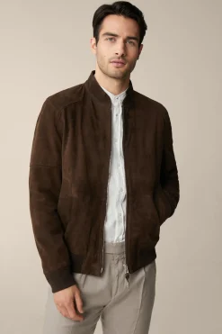 Ziegenvelours-Leder-Blouson Borello In