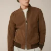 Ziegenvelours-Leder-Blouson Borello In