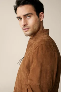 Ziegenvelours-Leder-Blouson Borello In