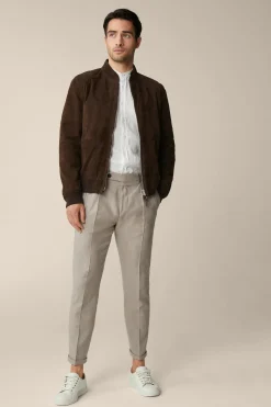 Ziegenvelours-Leder-Blouson Borello In