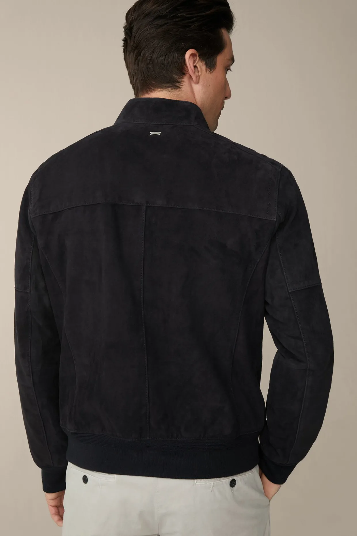 Ziegenvelours-Leder-Blouson Borello In