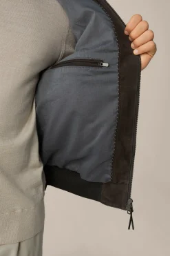 Ziegenvelours-Leder-Blouson Borello In