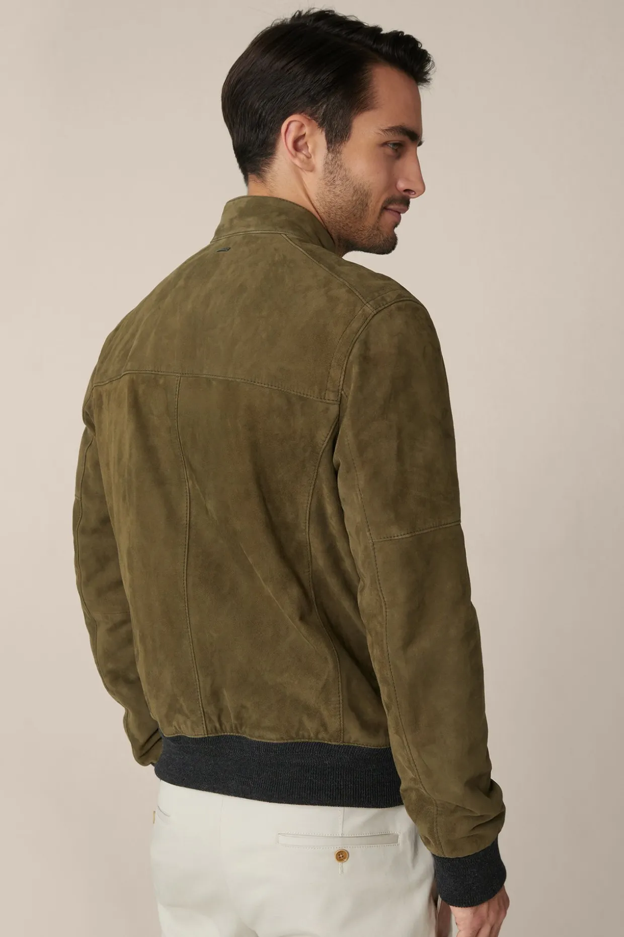 Ziegenvelours-Leder-Blouson Borello In
