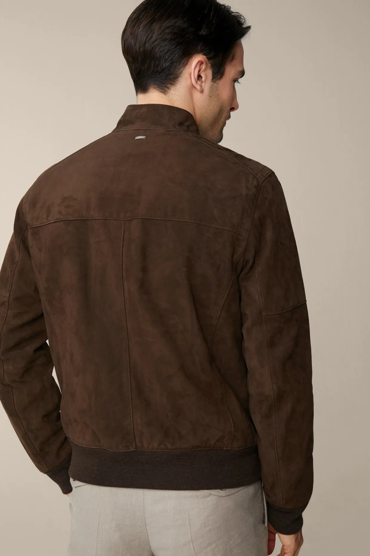 Ziegenvelours-Leder-Blouson Borello In