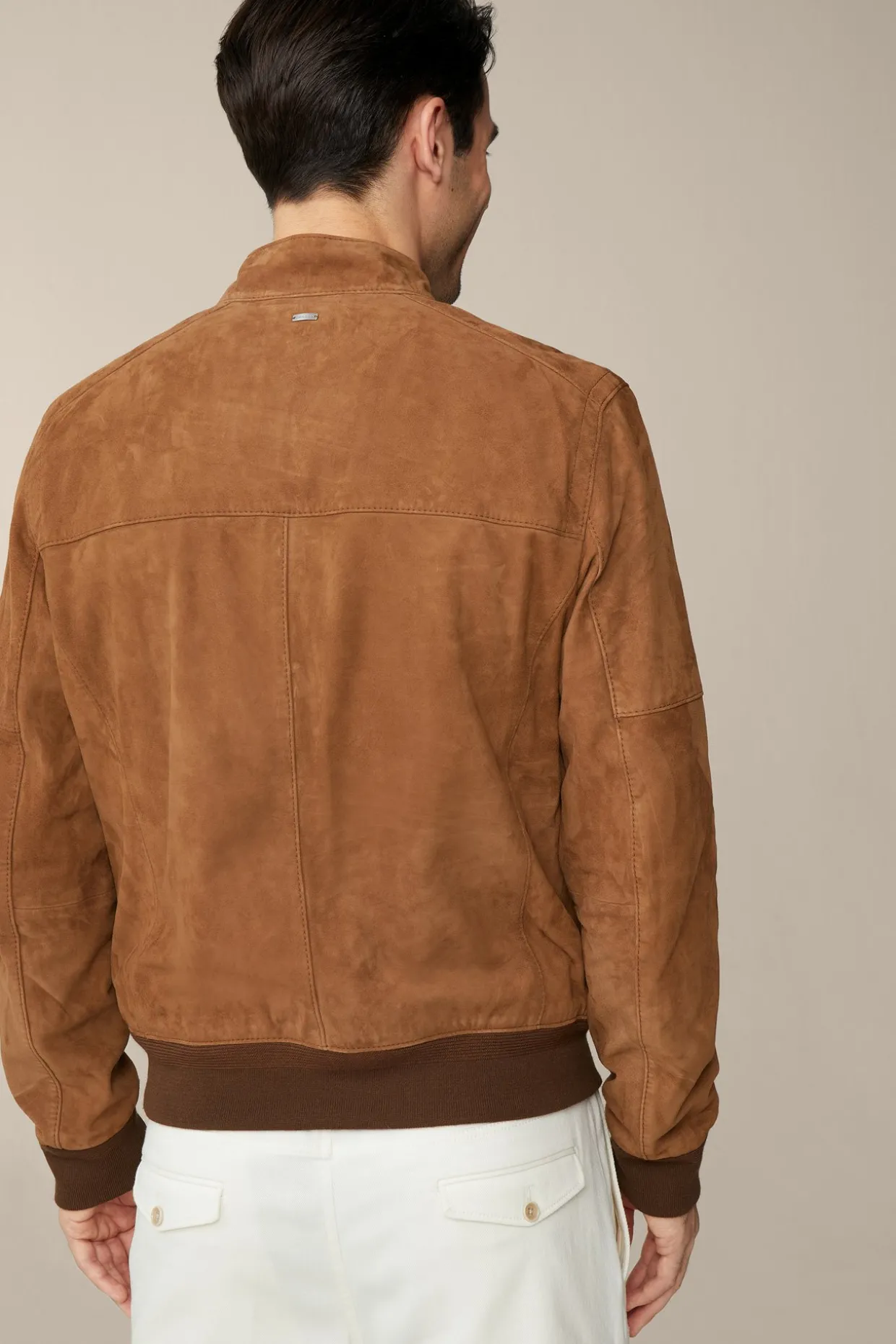 Ziegenvelours-Leder-Blouson Borello In