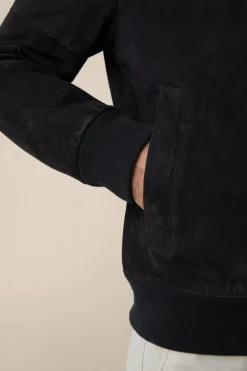 Ziegenvelours-Leder-Blouson Borello In