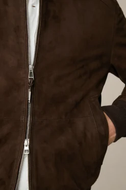 Ziegenvelours-Leder-Blouson Borello In