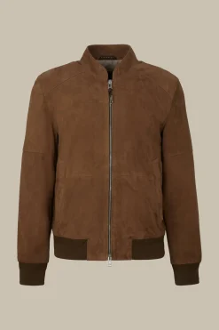 Ziegenvelours-Leder-Blouson Borello In