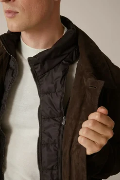 Ziegenvelours-Leder-Fieldjacket Alvaroin Mit Umlegekragen In