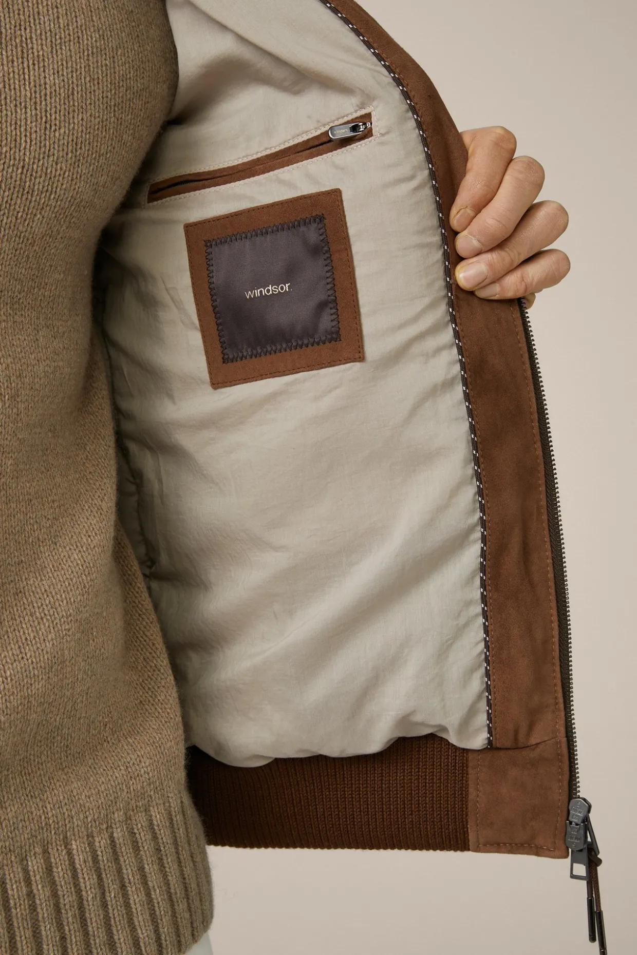 Ziegenvelours-Lederjacke Fornelli In