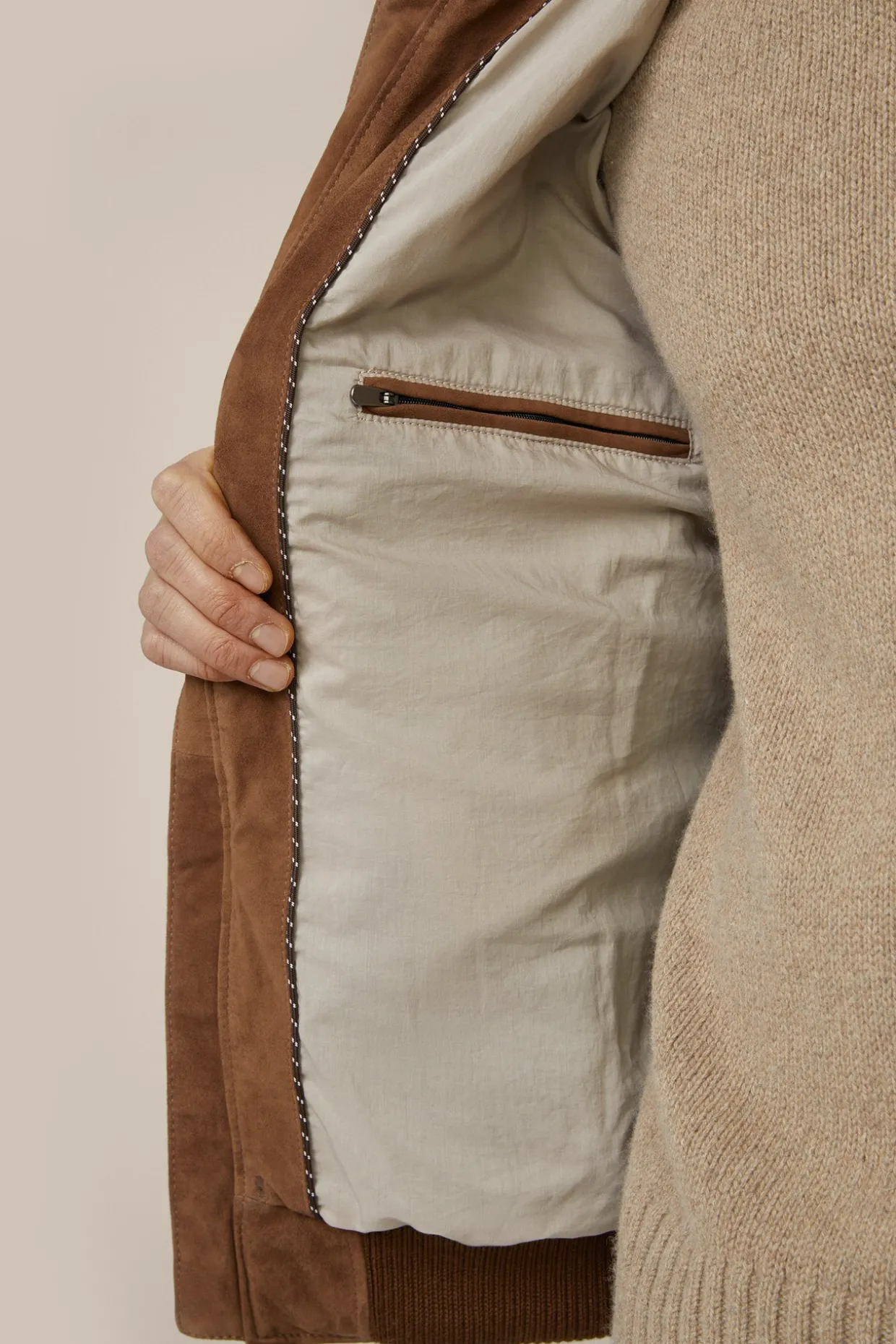 Ziegenvelours-Lederjacke Fornelli In